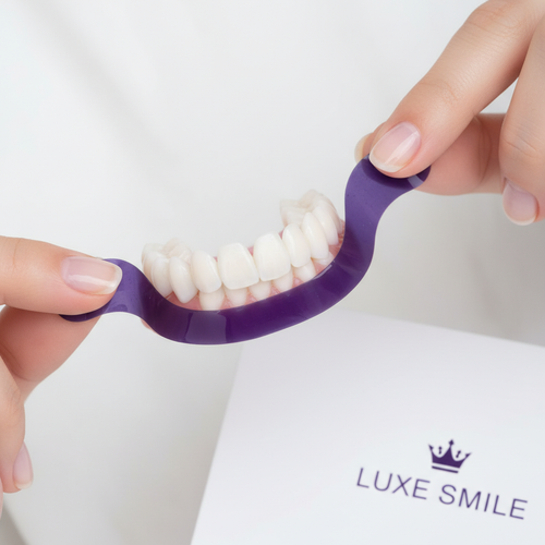 Purple Teeth Whitening Strips - Application